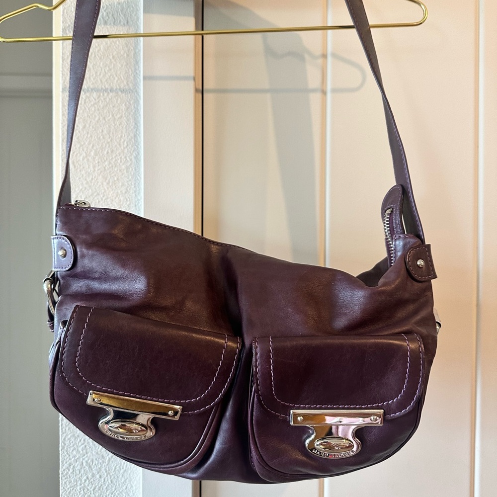 Marc Jacob’s Angela Hobo Purple Leather Shoulder Bag